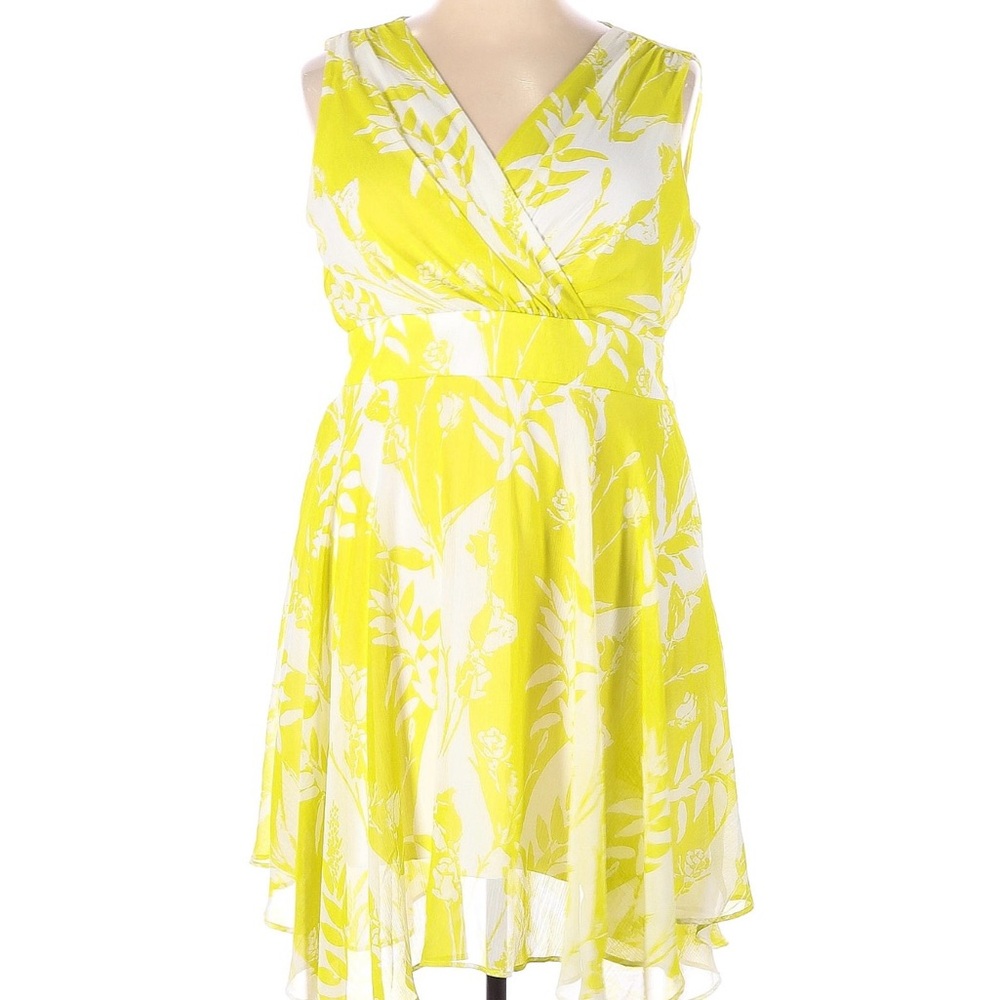 Yellow and White Dress